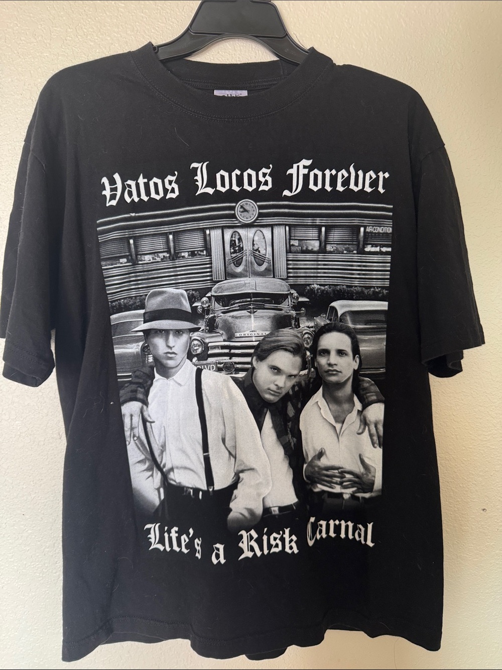 Vatos Locos Forever Black Graphic Short Sleeve Tee